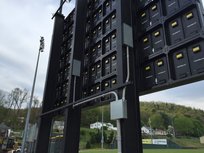 The Pulaski Yankees have teamed up with Time Technologies to provide a 22.5' x 35' 16 MM LED display at Calfee Park in Pulaski, Virginia.  The project will include a new foundation, state of the art sound/ video camera system and MotionRocket software to control the display. The project is expected to be completed by early June 2015.