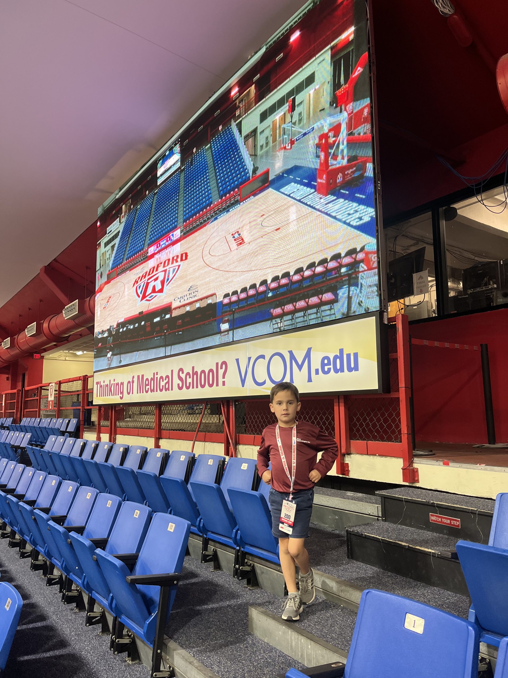 Radford Project High Definition Video Display Up Close with Brad's Son