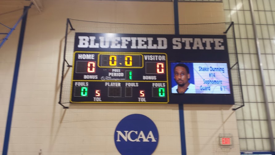 Bluefield State College - Completed Basketball Scoreboard Installation