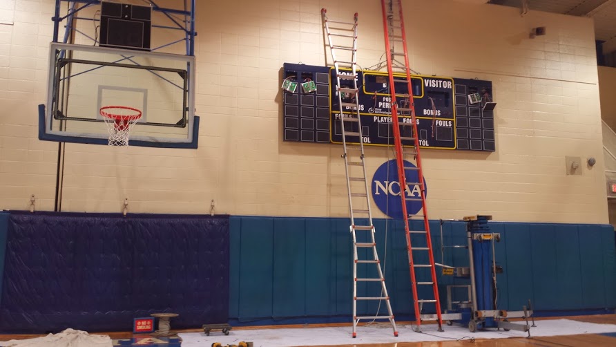 Bluefield State College - Completed Basketball Scoreboard Installation