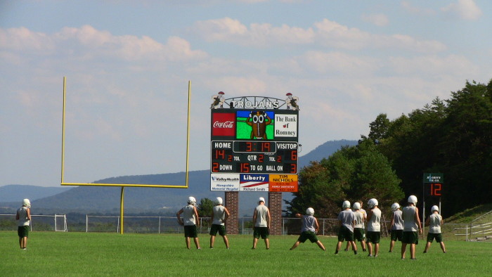 Hampshire High Football Scoreboard in West Virginia