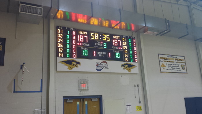 Basketball Scoreboard at Highland High School Warrenton, VA
